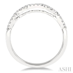 1/6 Ctw Round Cut Diamond Matching Wedding Band in 14K White Gold