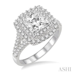 3/4 Ctw Diamond Semi-Mount Engagement Ring in 14K White Gold