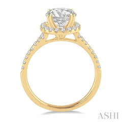 3/8 Ctw Diamond Semi-Mount Engagement Ring in 14K Yellow Gold