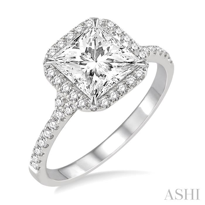 3/8 Ctw Diamond Semi-Mount Engagement Ring in 14K White Gold