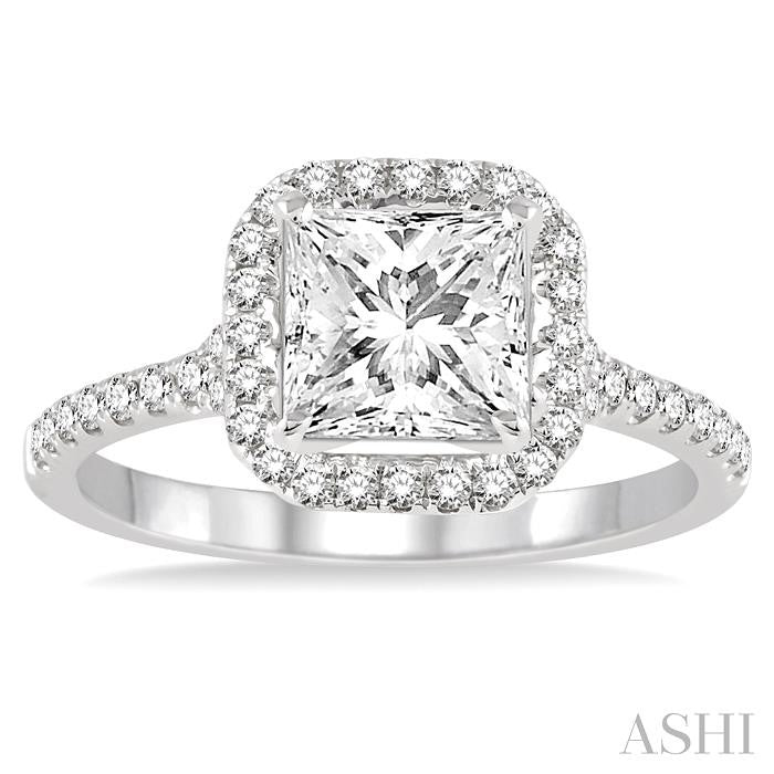 3/8 Ctw Diamond Semi-Mount Engagement Ring in 14K White Gold