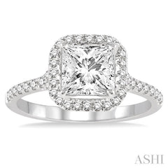 3/8 Ctw Diamond Semi-Mount Engagement Ring in 14K White Gold