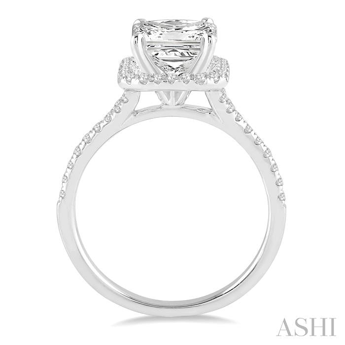 3/8 Ctw Diamond Semi-Mount Engagement Ring in 14K White Gold
