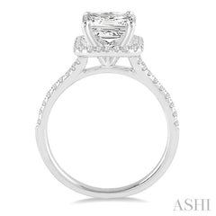 3/8 Ctw Diamond Semi-Mount Engagement Ring in 14K White Gold