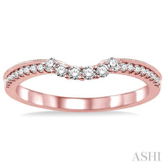 1/4 Ctw Round Cut Diamond Wedding Band in 14K Rose Gold