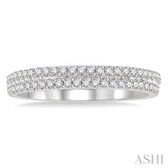 1/3 Ctw Round Cut Diamond Wedding Band in 14K White Gold