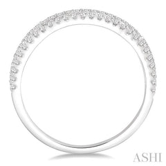 1/3 Ctw Round Cut Diamond Wedding Band in 14K White Gold