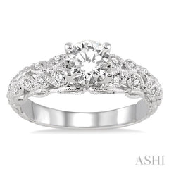 1/5 Ctw Diamond Semi-Mount Engagement Ring in 14K White Gold