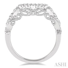 1/5 Ctw Round Cut Diamond Matching Wedding Band in 14K White Gold