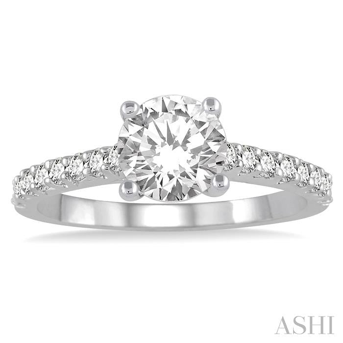 1/3 Ctw Diamond Semi-Mount Engagement Ring in 14K White Gold