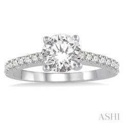 1/3 Ctw Diamond Semi-Mount Engagement Ring in 14K White Gold