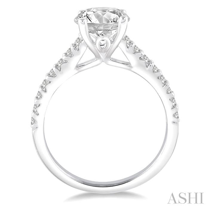 1/3 Ctw Diamond Semi-Mount Engagement Ring in 14K White Gold