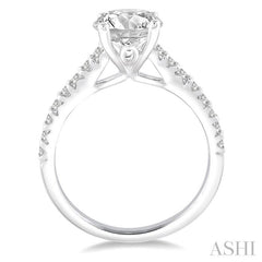 1/3 Ctw Diamond Semi-Mount Engagement Ring in 14K White Gold