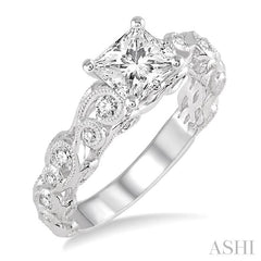 1/3 Ctw Diamond Semi-Mount Engagement Ring in 14K White Gold
