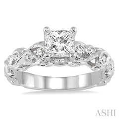 1/3 Ctw Diamond Semi-Mount Engagement Ring in 14K White Gold