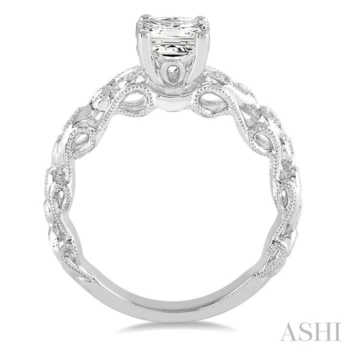1/3 Ctw Diamond Semi-Mount Engagement Ring in 14K White Gold