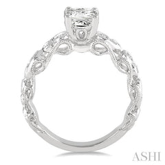 1/3 Ctw Diamond Semi-Mount Engagement Ring in 14K White Gold