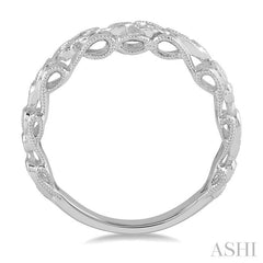 1/4 Ctw Round Cut Diamond Wedding Band in 14K White Gold