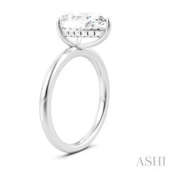 1/10 Ctw Pear Shape Round Cut Diamond Semi-Mount Engagement Ring in 14K White Gold