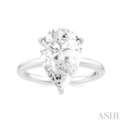 1/10 Ctw Pear Shape Round Cut Diamond Semi-Mount Engagement Ring in 14K White Gold