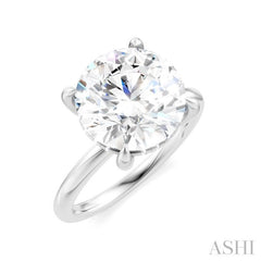 1/10 Ctw Circular Shape Round Cut Diamond Semi-Mount Engagement Ring in 14K White Gold