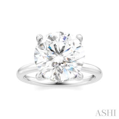 1/10 Ctw Circular Shape Round Cut Diamond Semi-Mount Engagement Ring in 14K White Gold