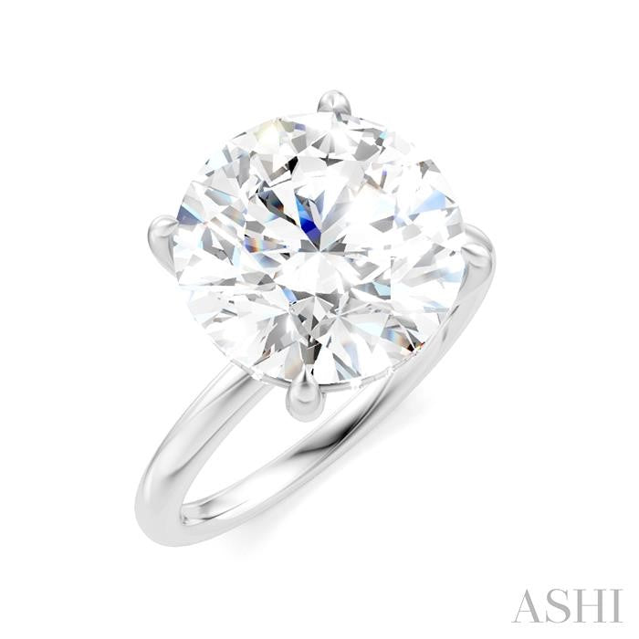1/10 Ctw Circular Shape Round Cut Diamond Semi-Mount Engagement Ring in 14K White Gold
