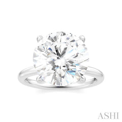 1/10 Ctw Circular Shape Round Cut Diamond Semi-Mount Engagement Ring in 14K White Gold