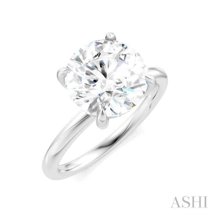 1/20 Ctw Circular Shape Round Cut Diamond Semi-Mount Engagement Ring in 14K White Gold