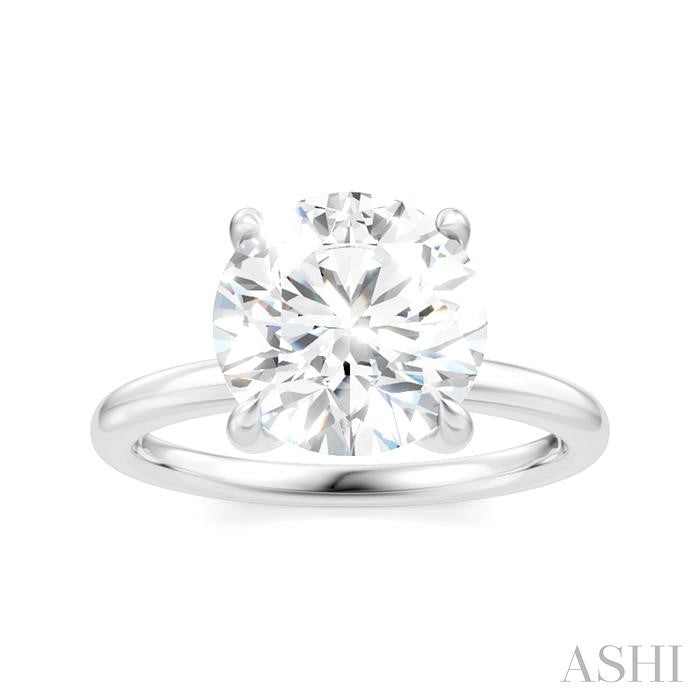 1/20 Ctw Circular Shape Round Cut Diamond Semi-Mount Engagement Ring in 14K White Gold