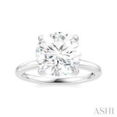 1/20 Ctw Circular Shape Round Cut Diamond Semi-Mount Engagement Ring in 14K White Gold