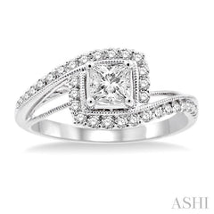 1/3 Ctw Diamond Semi-Mount Engagement Ring in 14K White Gold