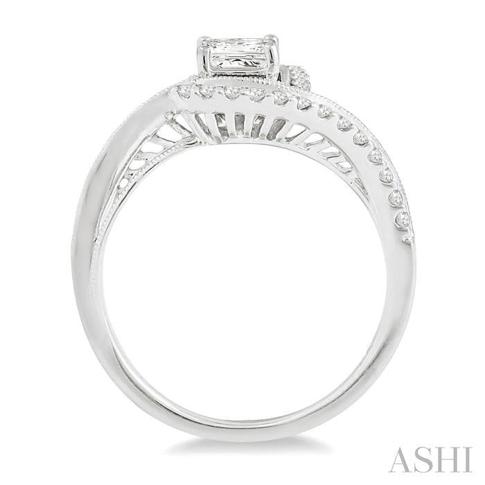 1/3 Ctw Diamond Semi-Mount Engagement Ring in 14K White Gold