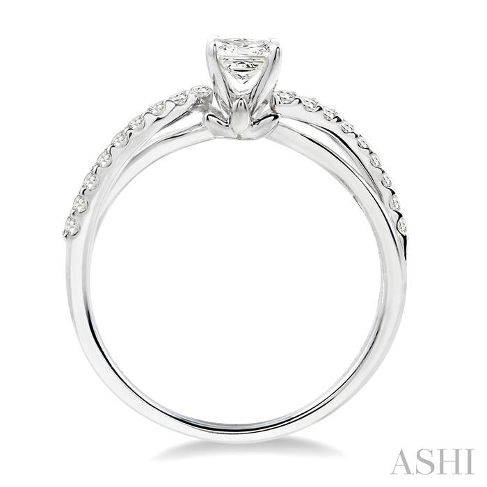 1/5 Ctw Diamond Semi-Mount Engagement Ring in 14K White Gold