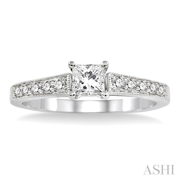 1/6 Ctw Diamond Semi-Mount Engagement Ring in 14K White Gold