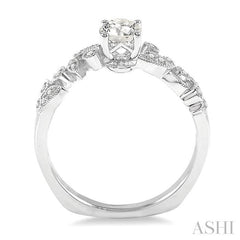 1/6 Ctw Diamond Semi-Mount Engagement Ring in 14K White Gold