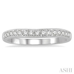 1/4 Ctw Round Cut Diamond Wedding Band in 14K White Gold