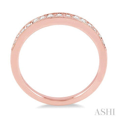 1/4 Ctw Round Cut Diamond Wedding Band in 14K Rose Gold