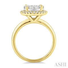 1 Ctw Lovebright Round Cut Diamond Engagement Ring in 14K Yellow and White Gold