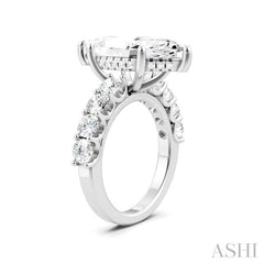 1 1/3 Ctw Marquise Shape Round Cut Diamond Semi-Mount Engagement Ring in 14K White Gold