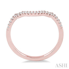 1/10 Ctw Round Cut Diamond Wedding Band in 14K Rose Gold