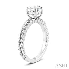 1/20 Ctw Circular Shape Round Cut Diamond Semi-Mount Engagement Ring in 14K White Gold