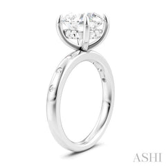 1/6 Ctw Round Shape Round Cut Diamond Semi-Mount Engagement Ring in 14K White Gold