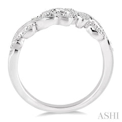 1/6 Ctw Round Cut Diamond Wedding Band in 14K White Gold