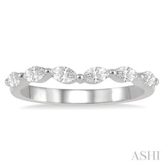 1/3 Ctw Marquise Cut Diamond Wedding Band in 14K White Gold