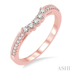 1/3 Ctw Round Cut Diamond Wedding Band in 14K Rose Gold