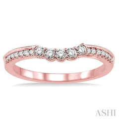 1/3 Ctw Round Cut Diamond Wedding Band in 14K Rose Gold