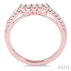 1/3 Ctw Round Cut Diamond Wedding Band in 14K Rose Gold