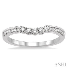 1/3 Ctw Round Cut Diamond Wedding Band in 14K White Gold