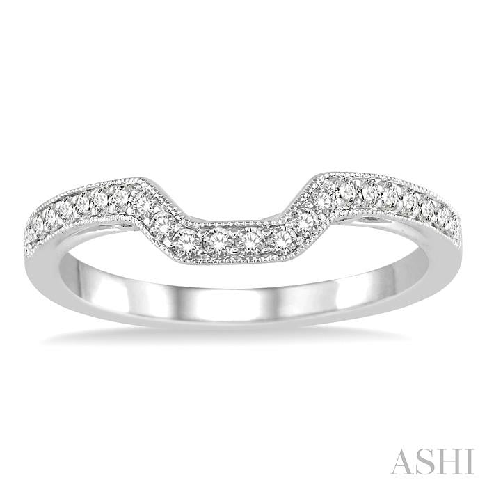 1/4 Ctw Round Cut Diamond Wedding Band in 14K White Gold